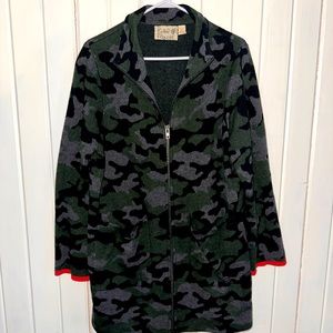Wool Camo Anthropologie Coat